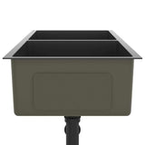 Lavello da Cucina Artigianale Nero in Acciaio Inox