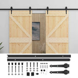 Porta Scorrevole con Set Hardware 80x210 cm in Legno di Pino