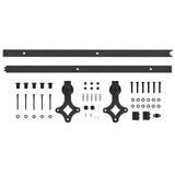 Porta Scorrevole con Set Hardware 90x210 cm in Legno di Pino