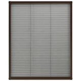 Zanzariera Plissettata Finestre in Alluminio Marrone 60x80 cm