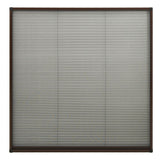 Zanzariera Plissettata Finestre in Alluminio Marrone 120x120 cm