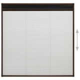 Zanzariera Plissettata Finestre in Alluminio Marrone 120x120 cm