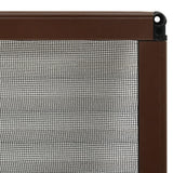 Zanzariera Plissettata Finestre in Alluminio Marrone 120x120 cm