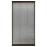 Zanzariera Plissettata Finestre in Alluminio Marrone 80x160 cm