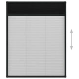 Zanzariera Plissettata Finestre in Alluminio Antracite 80x100cm