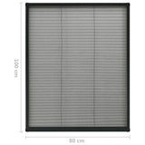 Zanzariera Plissettata Finestre in Alluminio Antracite 80x100cm