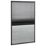 Zanzariera Plissettata Finestra Alluminio 80x160 cm con Tendina