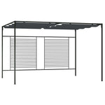 Gazebo con Tetto Retrattile 4x3x2,3 m Antracite 180 g/m