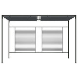 Gazebo con Tetto Retrattile 4x3x2,3 m Antracite 180 g/m