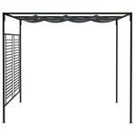 Gazebo con Tetto Retrattile 4x3x2,3 m Antracite 180 g/m