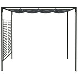 Gazebo con Tetto Retrattile 4x3x2,3 m Antracite 180 g/m