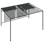 Gazebo con Tetto Retrattile 4x3x2,3 m Antracite 180 g/m