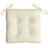 Cuscini per Sedia 4pz Bianco Crema 40x40x7 cm in Tessuto Oxford