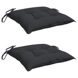 Cuscini per Sedia 2 pz Neri 40x40x7 cm in Tessuto Oxford