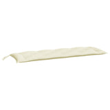 Cuscino per Panca Bianco Crema 150x50x7 cm in Tessuto Oxford