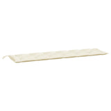 Cuscino per Panca Bianco Crema 200x50x7 cm in Tessuto Oxford