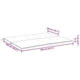Cuscino per Panca Antracite 120x(50+50)x7cm in Tessuto Oxford