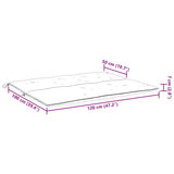 Cuscino per Panca Grigio 120x(50+50)x7cm in Tessuto Oxford