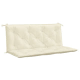 Cuscino per Panca Bianco Crema 120x(50+50)x7cm Tessuto Oxford