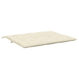 Cuscino per Panca Bianco Crema 120x(50+50)x7cm Tessuto Oxford