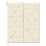 Cuscino per Panca Bianco Crema 120x(50+50)x7cm Tessuto Oxford