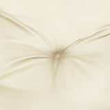 Cuscino per Panca Bianco Crema 120x(50+50)x7cm Tessuto Oxford