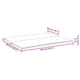 Cuscino per Panca Bianco Crema 120x(50+50)x7cm Tessuto Oxford