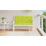 Cuscini per Panca 2 pz Verde Intenso 120x50x7 cm Tessuto Oxford