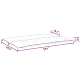 Cuscino per Panca Nero 150x(50+50)x7cm in Tessuto Oxford