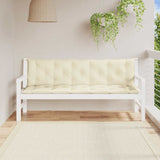 Cuscino per Panca Bianco Crema 180x(50+50)x7 cm Tessuto Oxford