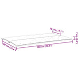 Cuscino per Panca Bianco Crema 180x(50+50)x7 cm Tessuto Oxford