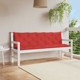 Cuscino per Panca Rosso 180x(50+50)x7 cm in Tessuto Oxford