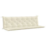 Cuscini Panca Giardino 2pz Bianco Crema 200x50x7 Tessuto Oxford