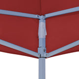 Tetto per Tendone per Feste 2x2 m Rosso Borgogna 270 g/m