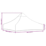 Tetto per Tendone per Feste 2x2 m Rosso Borgogna 270 g/m