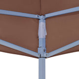 Tetto per Tendone per Feste 2x2 m Marrone 270 g/m