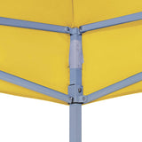 Tetto per Tendone per Feste 2x2 m Giallo 270 g/m