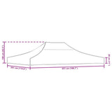 Tetto per Tendone per Feste 4,5x3 m Arancione 270 g/m