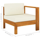 Set da Giardino 6 pz con Cuscini 100x60 cm Legno di Acacia