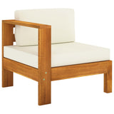 Set da Giardino 7 pz con Cuscini 100x60 cm Legno di Acacia