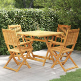 Set da Pranzo da Giardino 5 pz Pieghevole in Massello di Acacia
