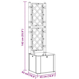 Letto Rialzato da Giardino con Graticcio e Irrigazione Bianco