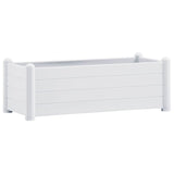 Letto Rialzato da Giardino in PP Bianco 100x43x35 cm