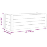 Letto Rialzato da Giardino in PP Bianco 100x43x35 cm