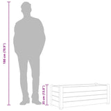 Letto Rialzato da Giardino in PP Bianco 100x43x35 cm