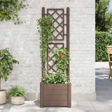 Fioriera da Giardino con Graticcio 43x43x142 cm PP Mocca