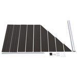 Pannello di Recinzione in WPC 95x(105-180) cm Nero