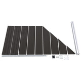 Pannello di Recinzione in WPC 95x(105-180) cm Nero