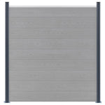 Pali di Recinzione 2 pz Grigio Scuro 185 cm in Alluminio