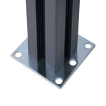 Pali di Recinzione 2 pz Grigio Scuro 185 cm in Alluminio